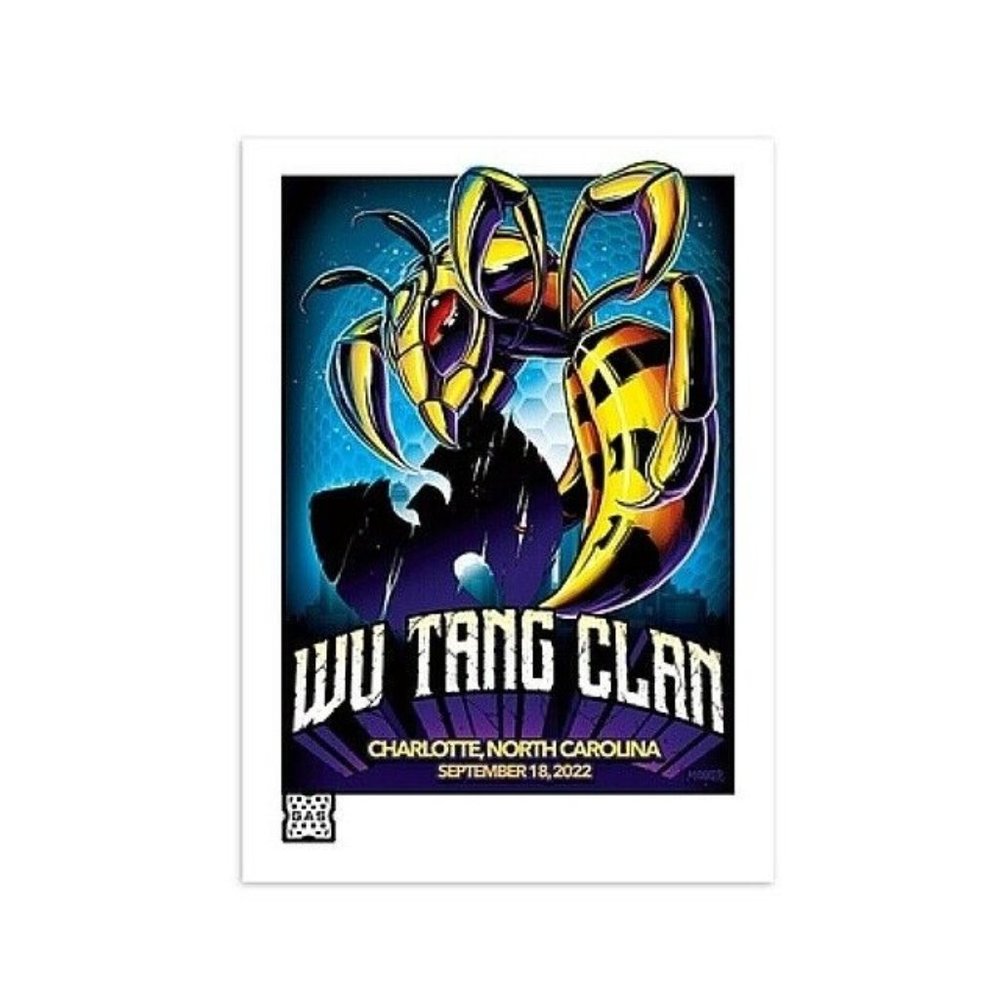 GAS Wu-Tang Clan N.Y. State of Mind 2022 Tour Charlotte NC Poster Trading Card
